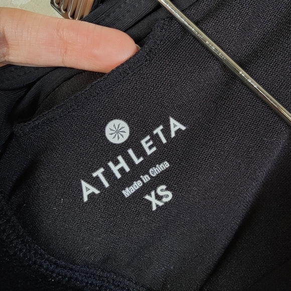 Athleta Harlow Black Halter Ruched Tankini Swim Top | Retro 90s Y2K Swimwear XS - Picture 11 of 16